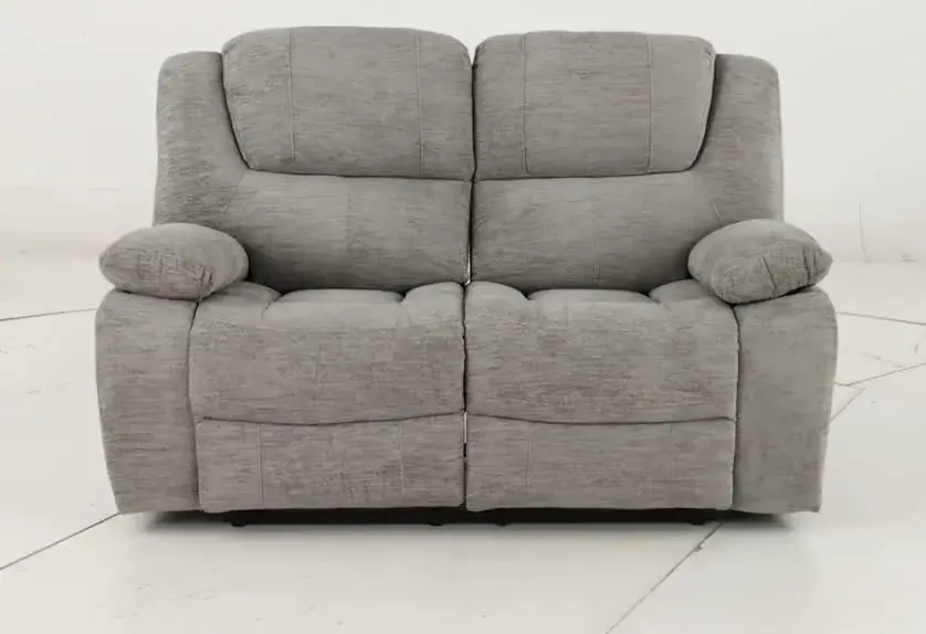 Hyde Park Tweed Gray Reclining Loveseat-10