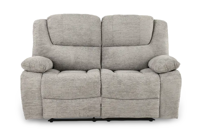 Hyde Park Tweed Gray Reclining Loveseat