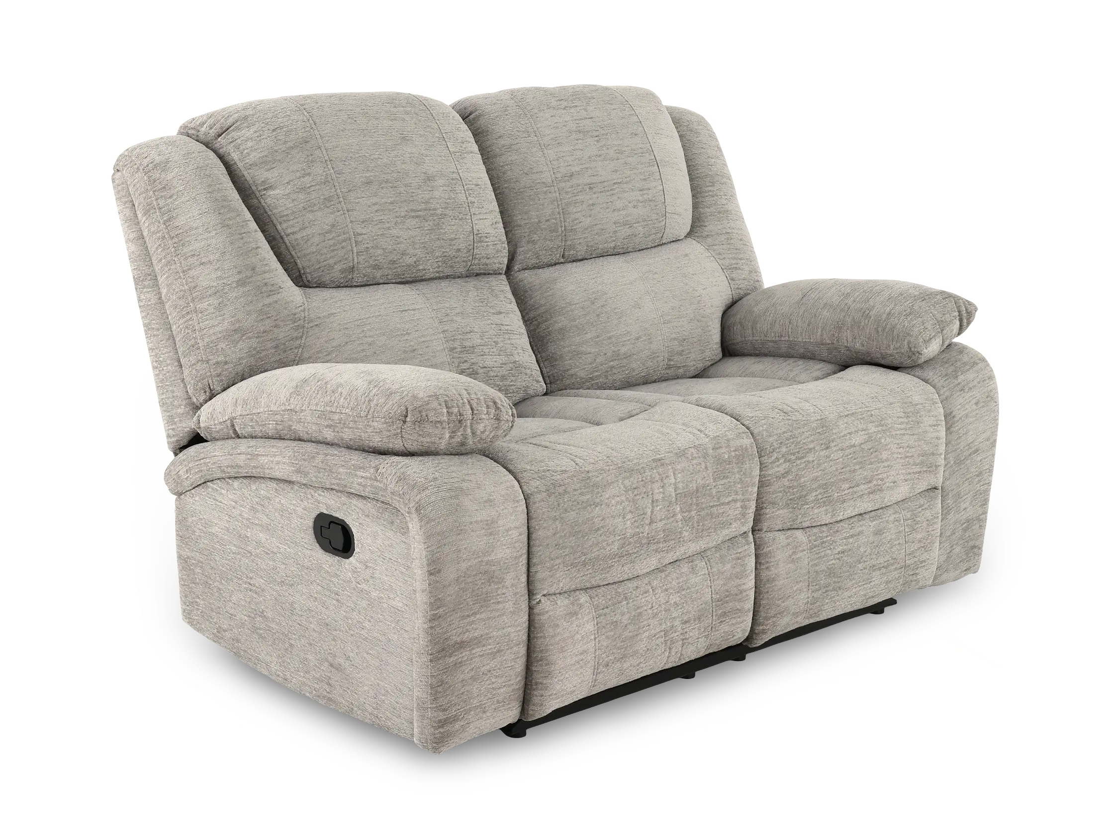 Hyde Park Tweed Gray Reclining Loveseat-4