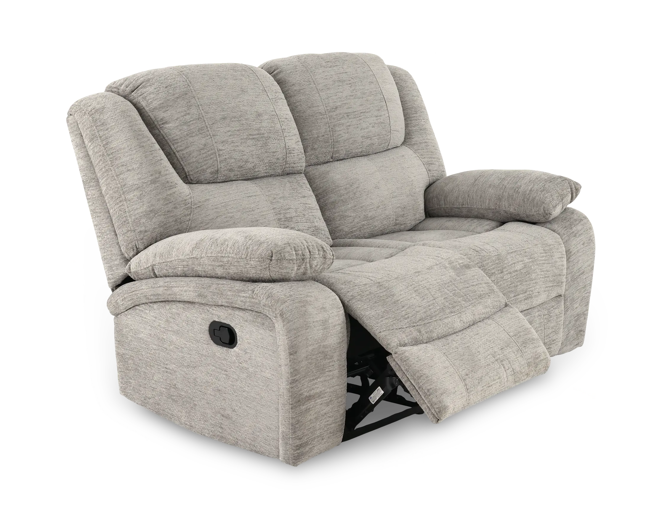 Hyde Park Tweed Gray Reclining Loveseat-5