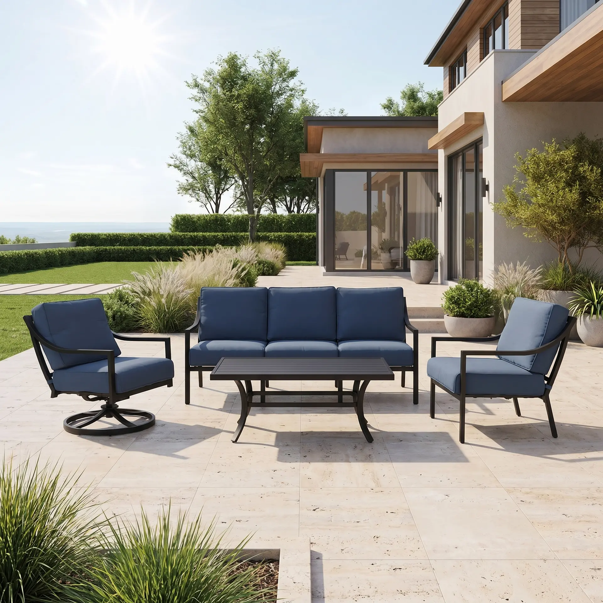 Charlotte Blue Patio Club Chair-12