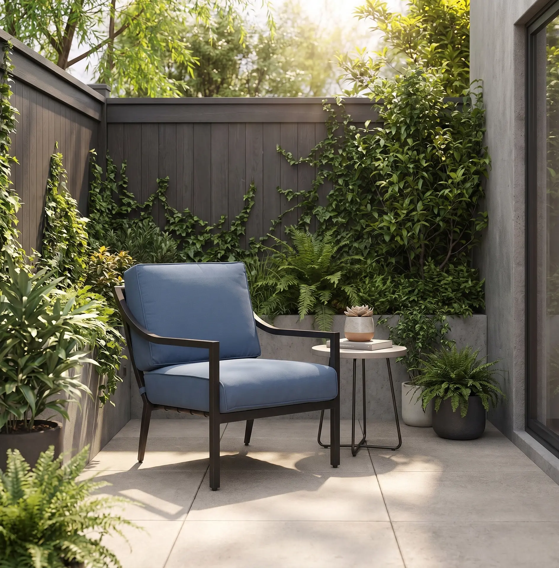 Charlotte Blue Patio Club Chair-2