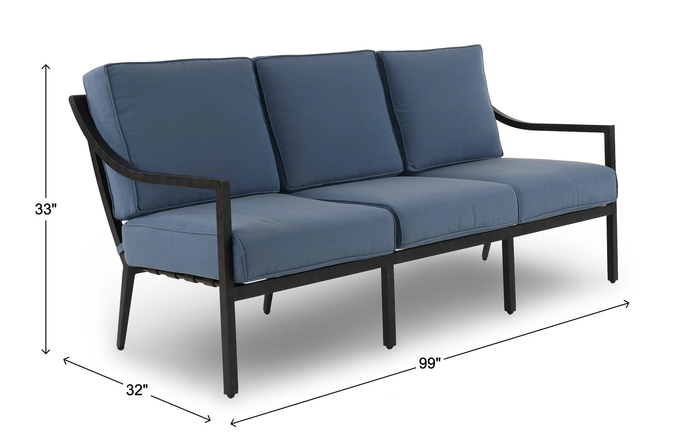 Charlotte Blue Patio Sofa-3