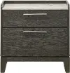 CHD101-025 Nadia Dark Gray 2-Drawer Nightstand