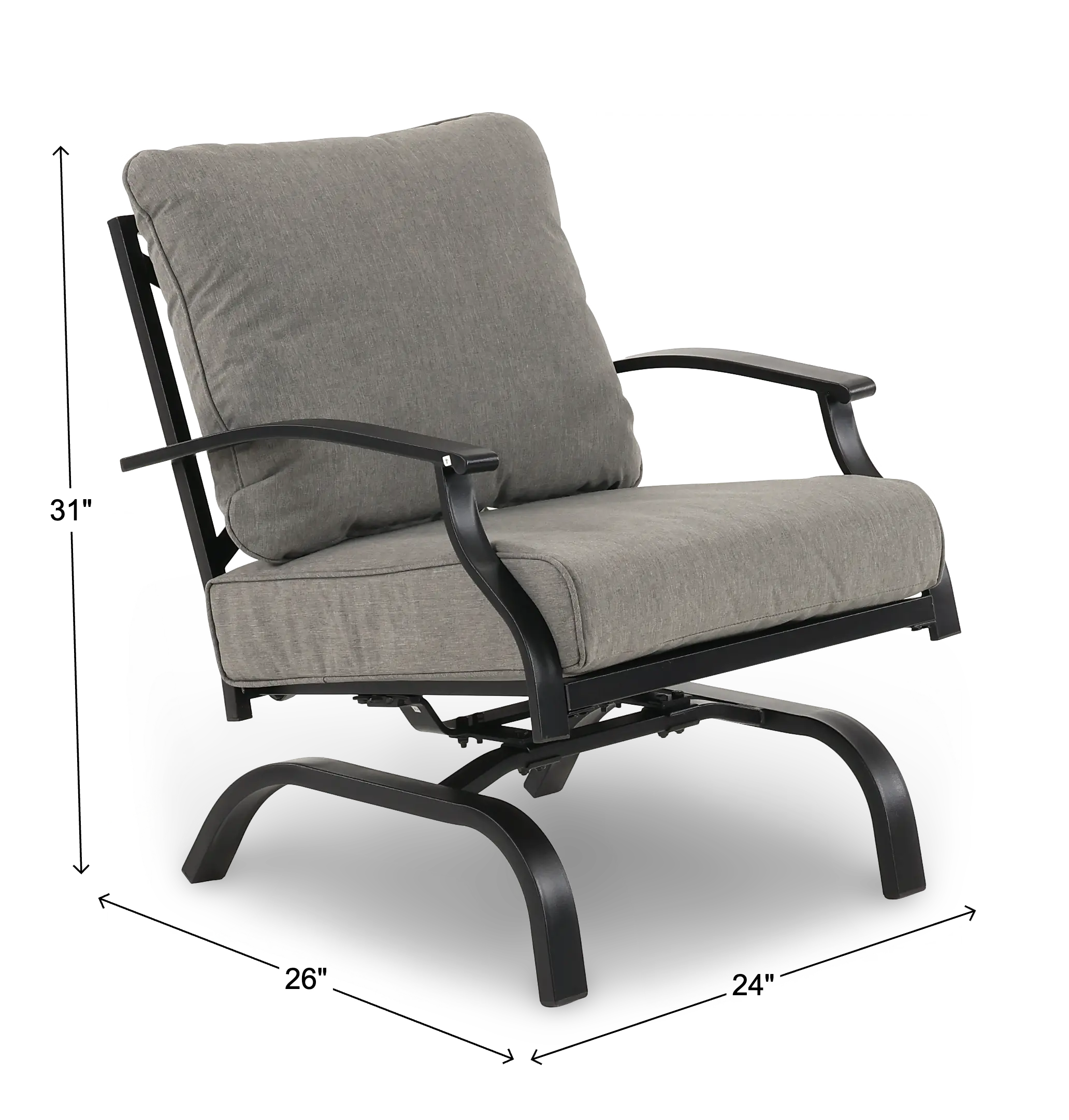 Franklin Gray Patio Club Chair with Motion-3