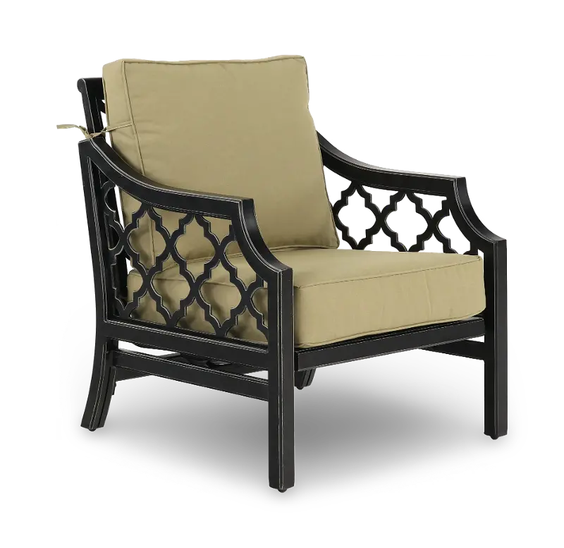 Lucia Beige Patio Motion Club Chair