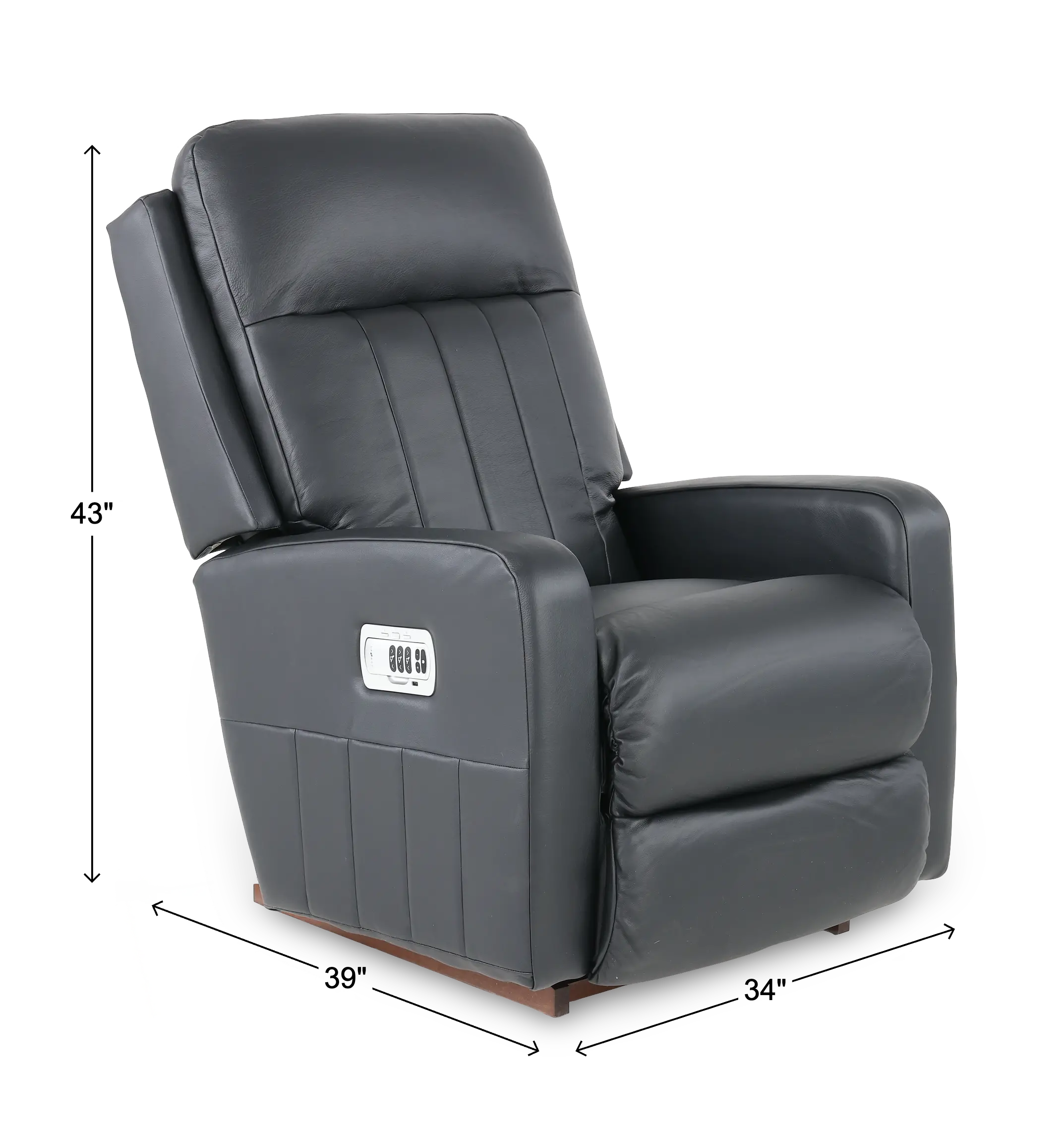 10X-747/LB206150 Finley Onyx Power Rocker Recliner with Adjustable Headrest and Lumbar Support-3