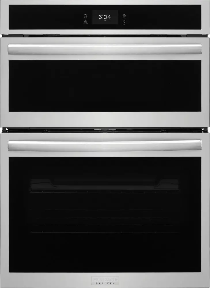 GCWM3070AF Frigidaire Gallery 30 Electric Wall Oven and Microwave Combination with Stone-Baked Pizza - Stainless Steel-1