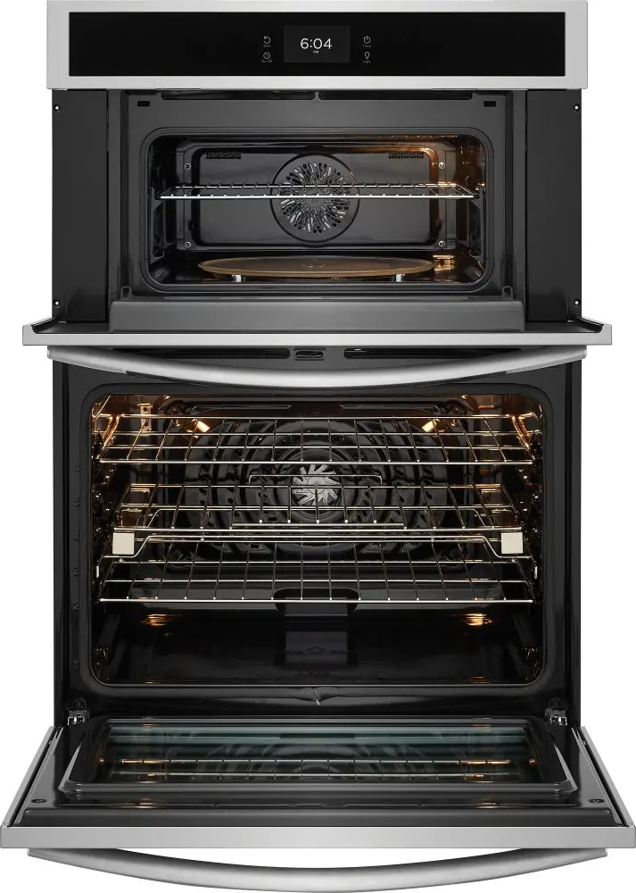 GCWM3070AF Frigidaire Gallery 30 Electric Wall Oven and Microwave Combination with Stone-Baked Pizza - Stainless Steel-8