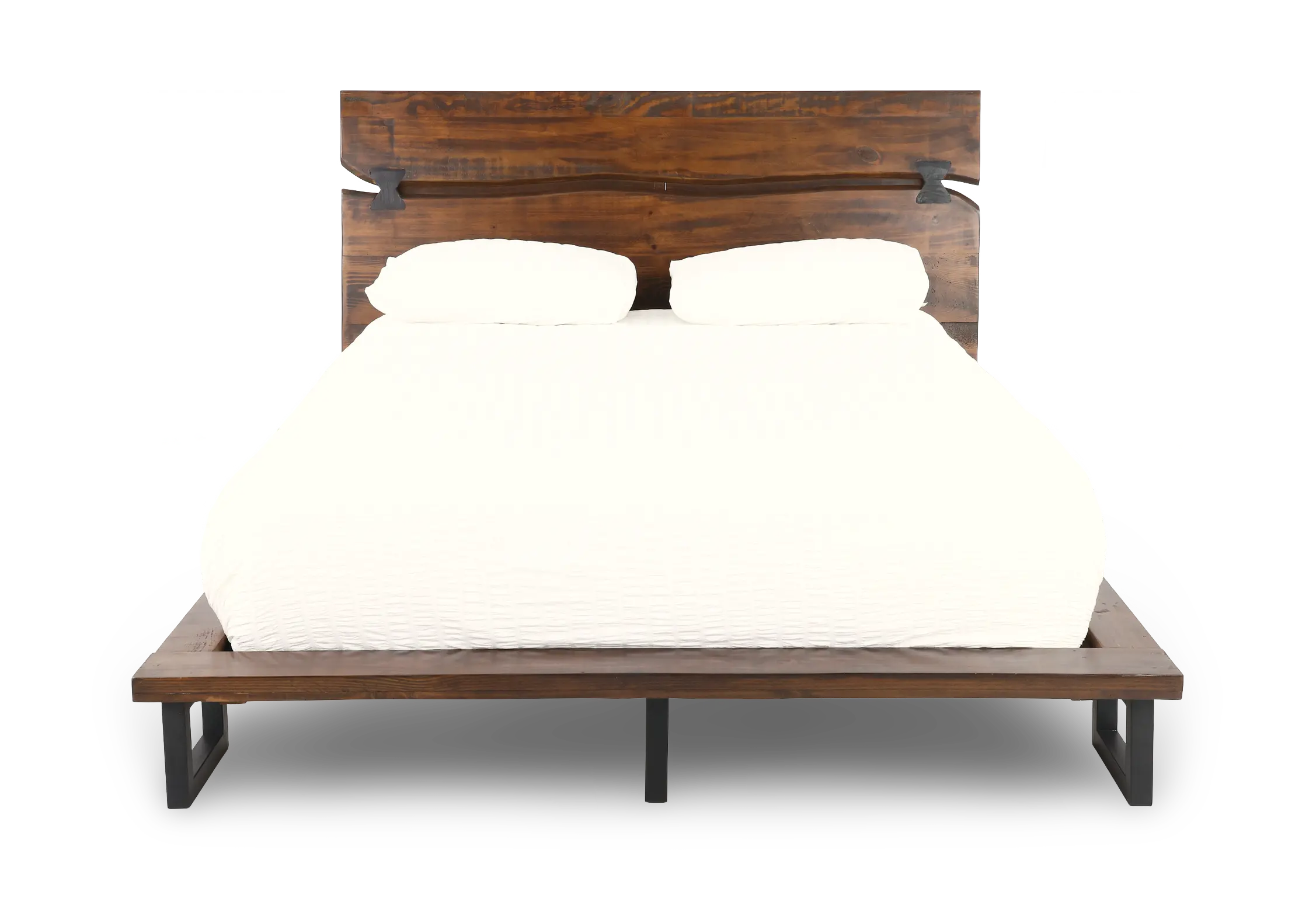Nativa Brown Live Edge Queen Platform Bed-4