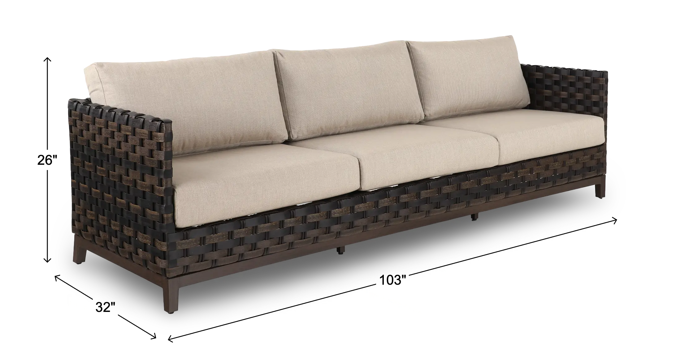 Ellsworth Beige Patio Sofa-3