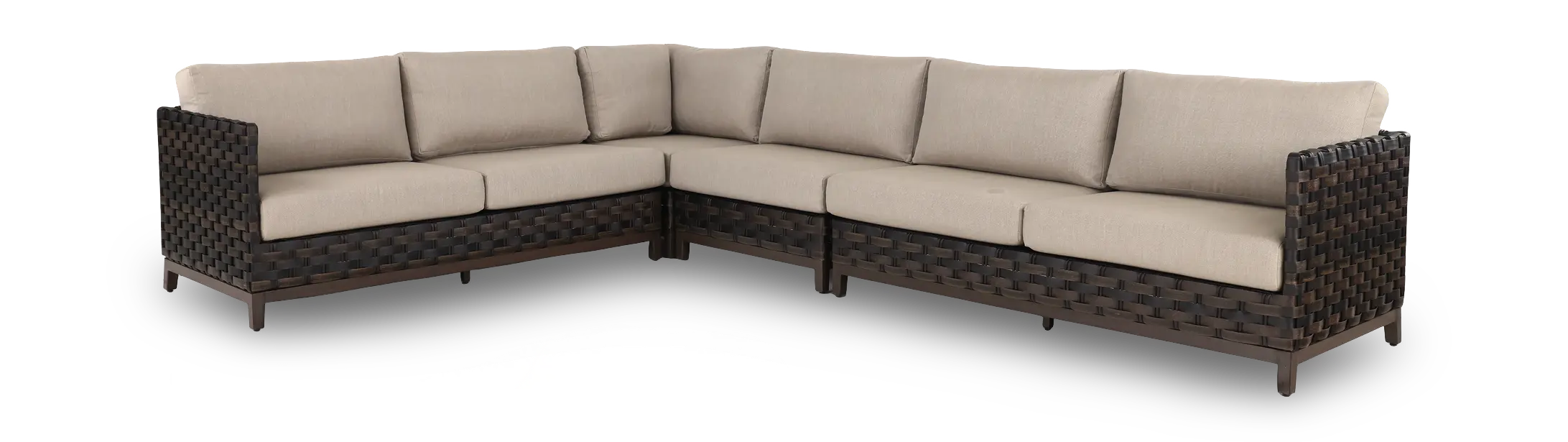 Ellsworth Beige 4 Piece Patio Sectional-1