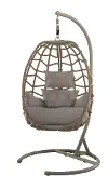 Bew Beige Single Basket Patio Chair