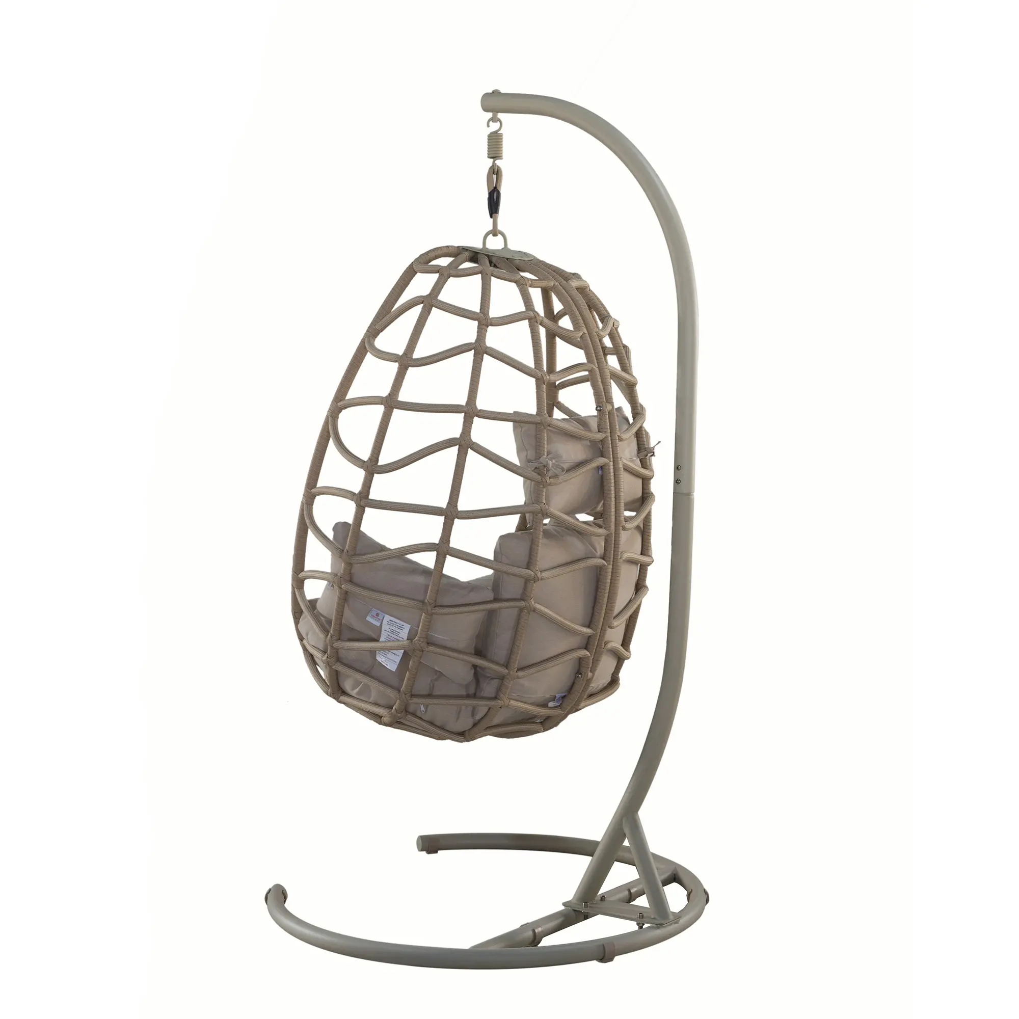 Bew Beige Single Basket Patio Chair-4