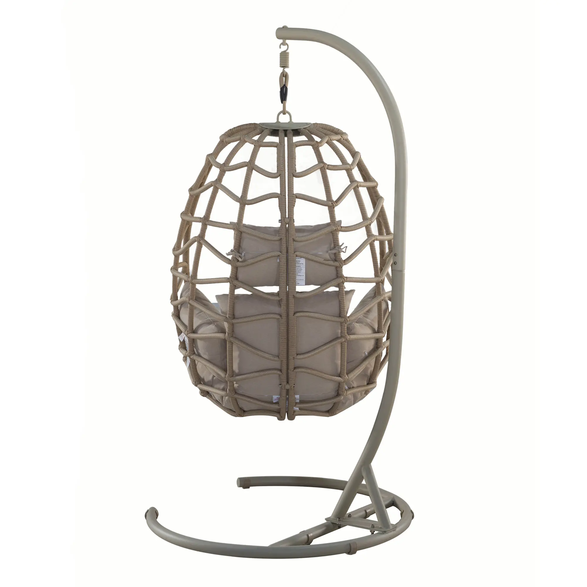 Bew Beige Single Basket Patio Chair-5
