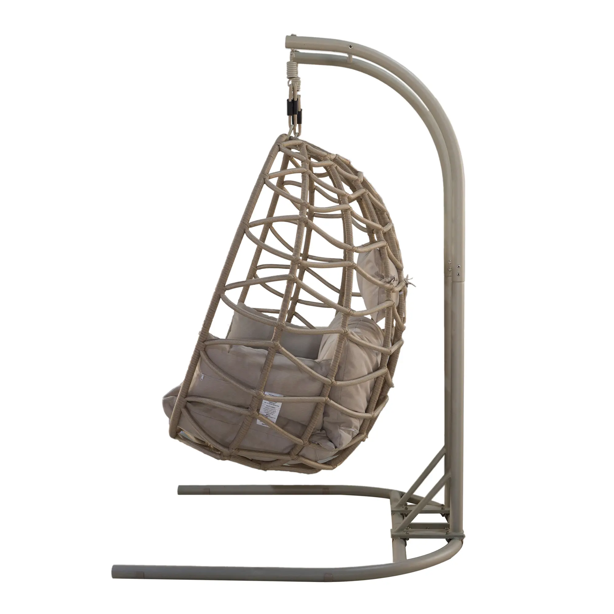 Bew Beige Double Basket Patio Chair-4