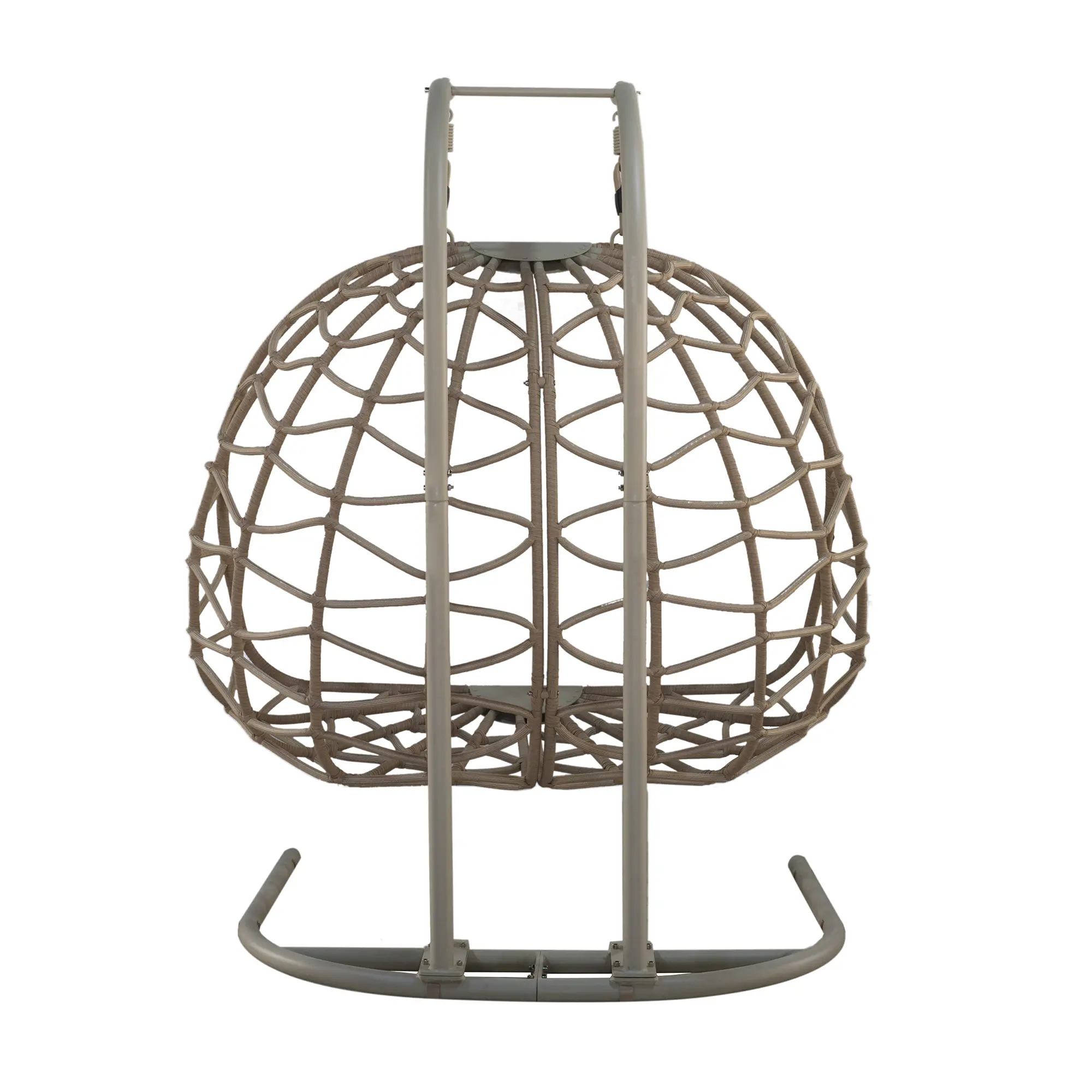 Bew Beige Double Basket Patio Chair-6