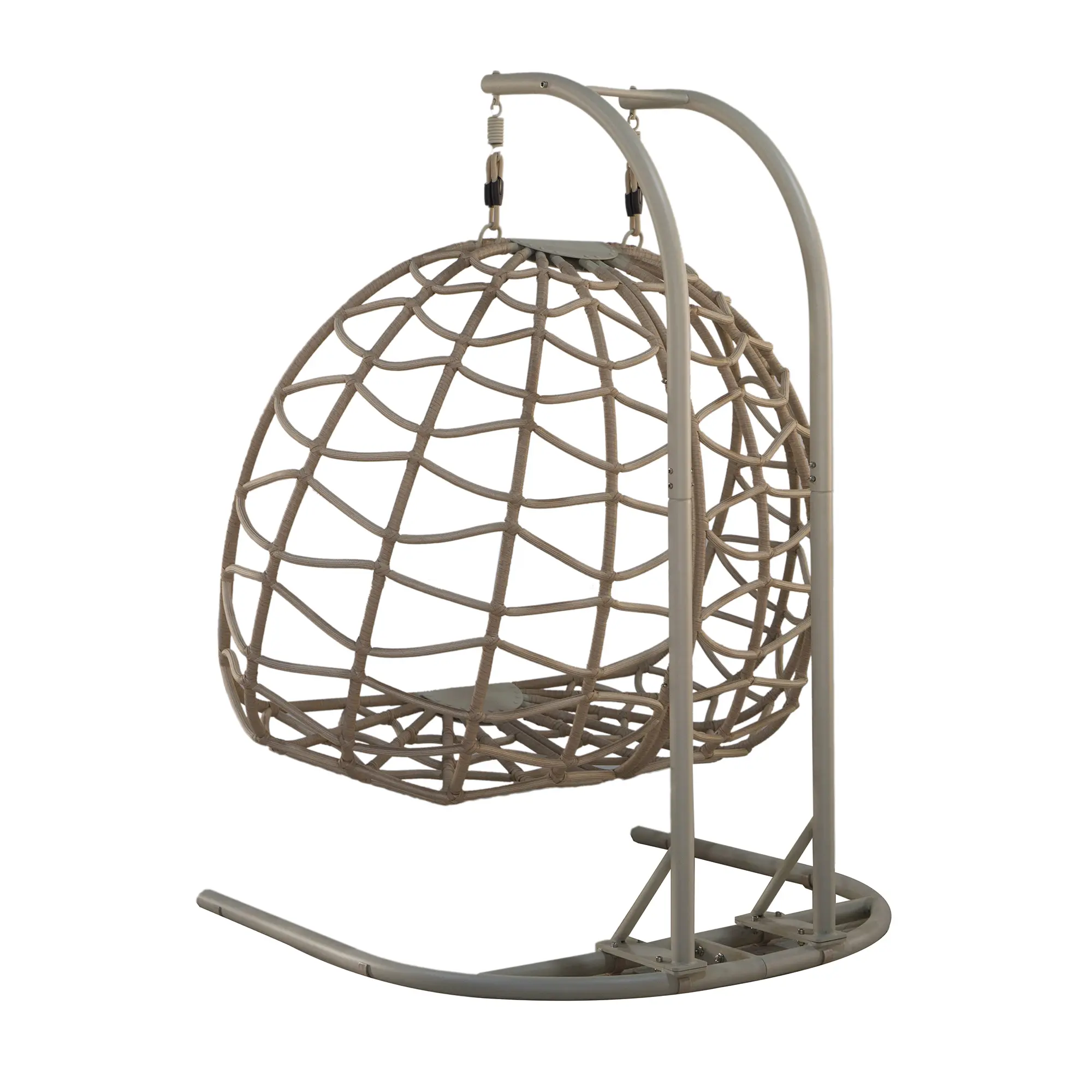 Bew Beige Double Basket Patio Chair-7