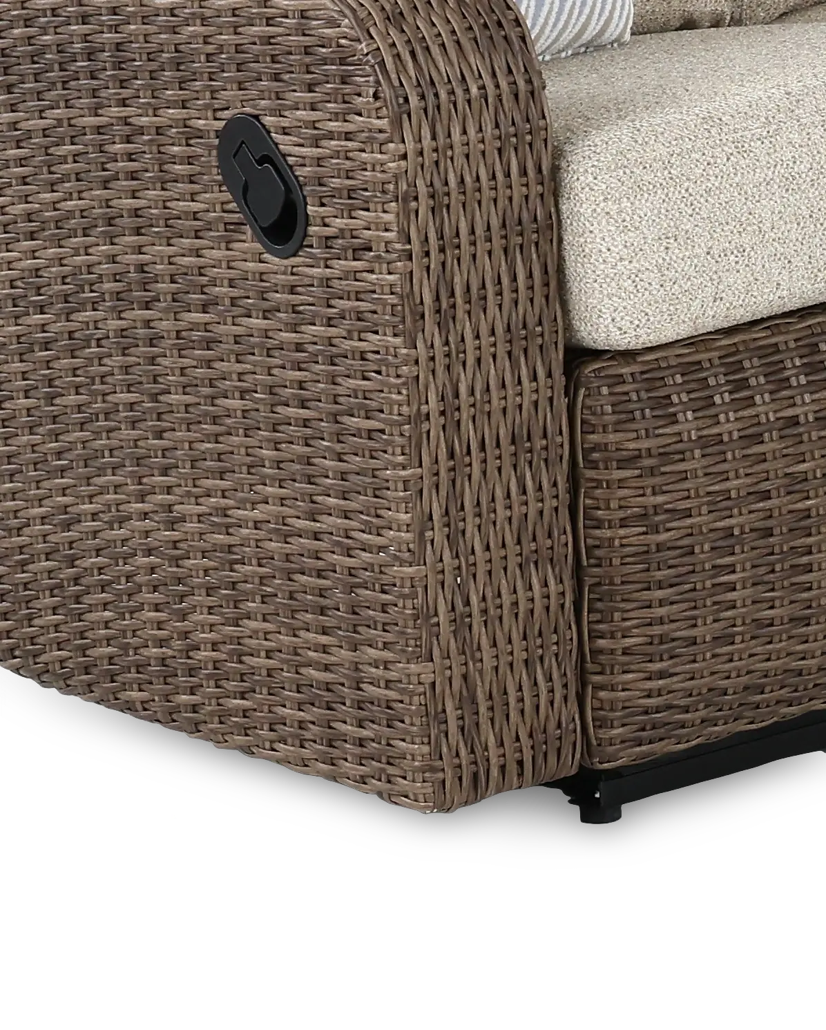 Pebble Beige 3 Piece Patio Sectional with Motion-4