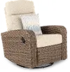 Pebble Beige Swivel and Glide Patio Recliner