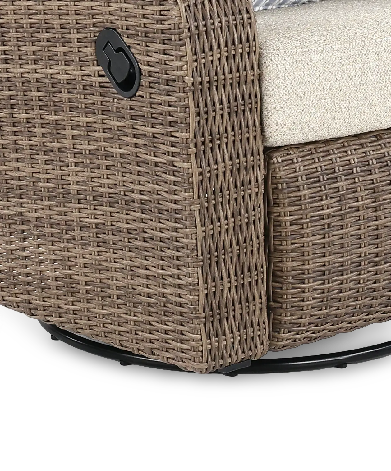 Pebble Beige Swivel and Glide Patio Recliner-8