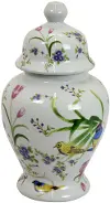 14.25 Bird and Floral Print Jar with Lid