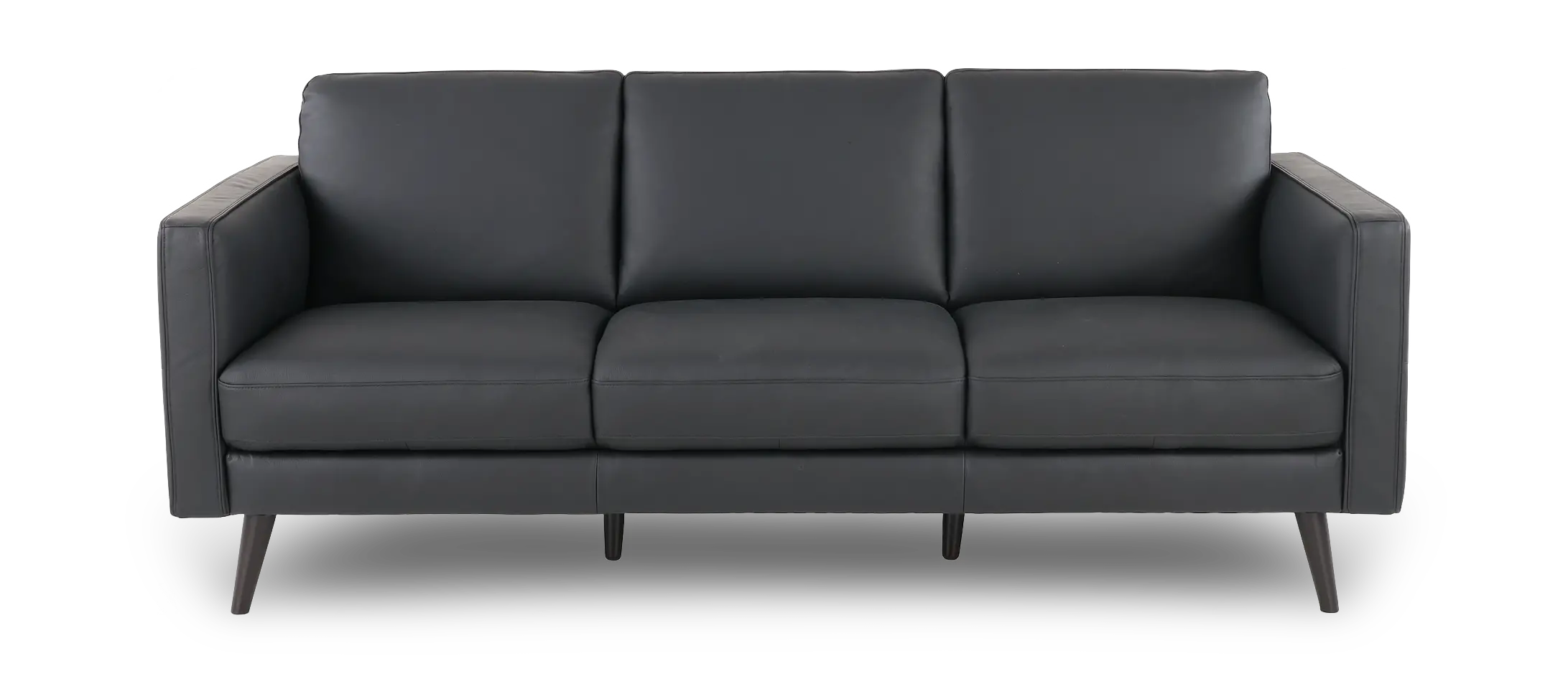 C092-064/A0D5 Destrezza Black Leather Sofa-4
