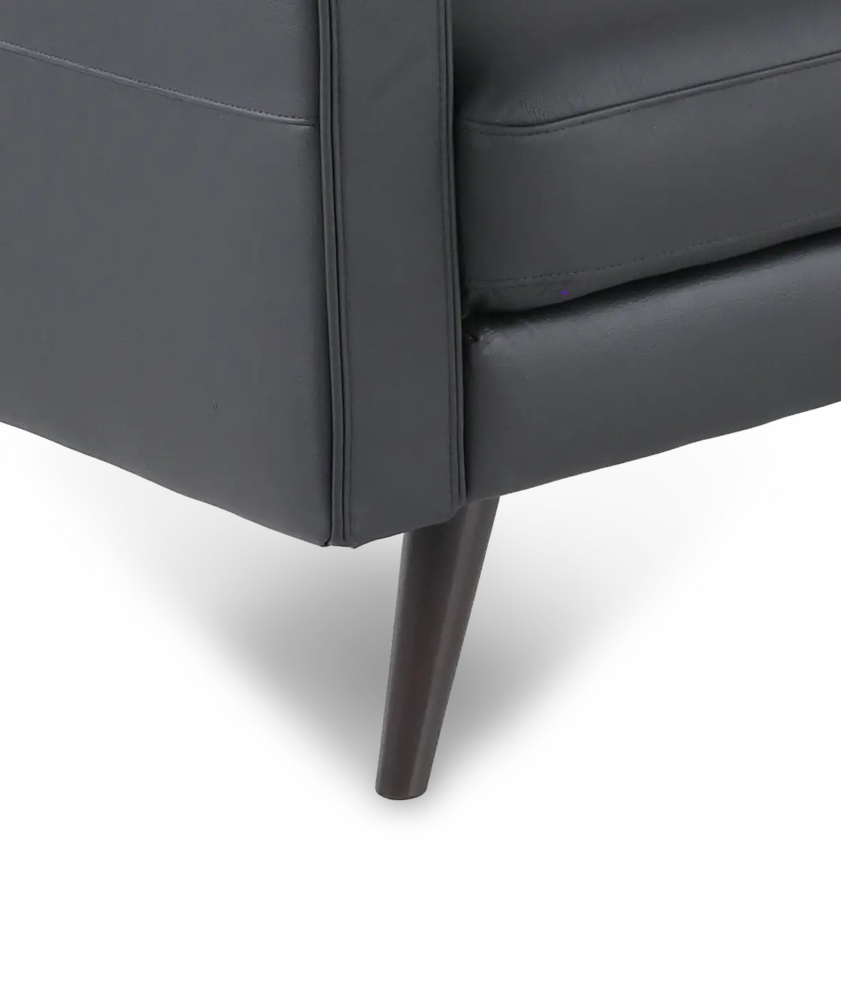 C092-064/A0D5 Destrezza Black Leather Sofa-7