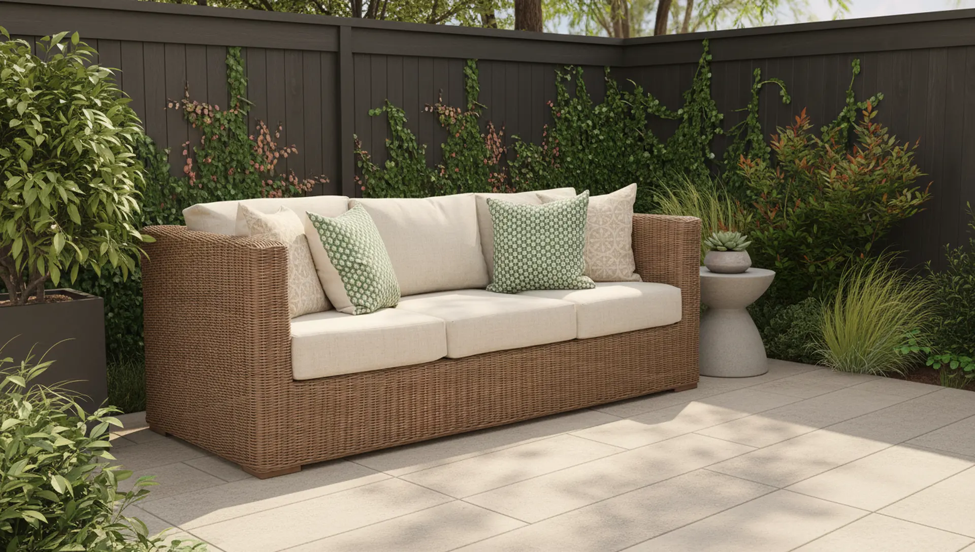Huntington Beige Patio Sofa-2