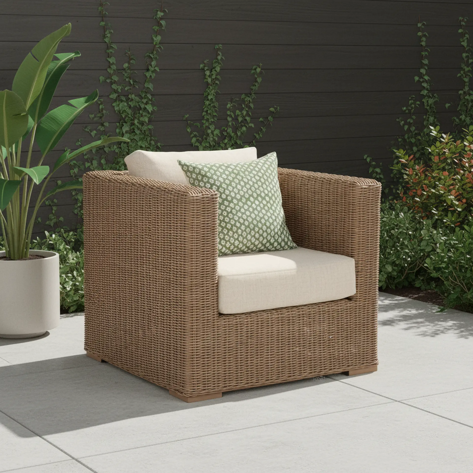 Huntington Beige Patio Lounge Chair-2