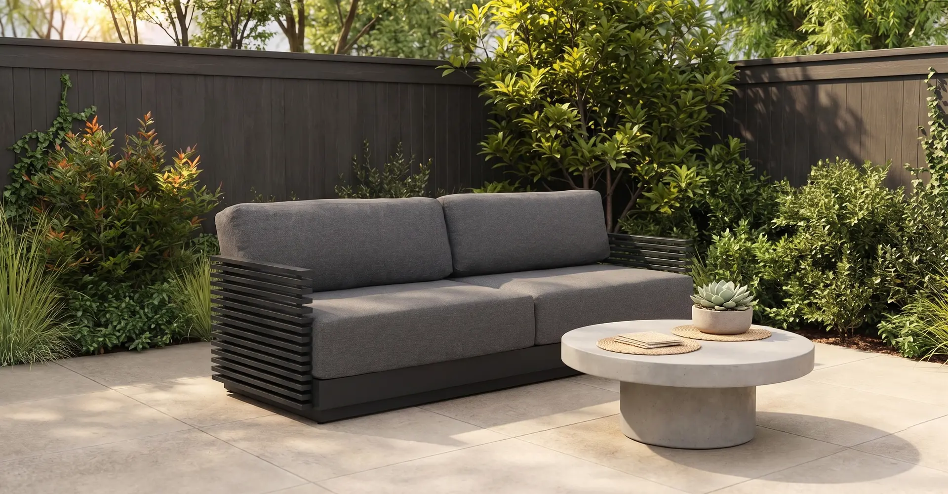 Monterey Black Patio Sofa-2