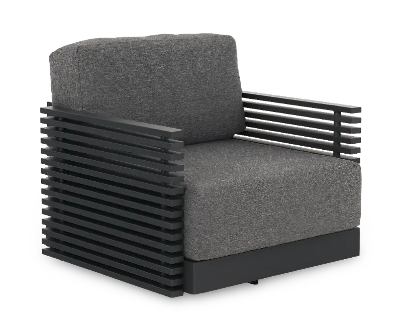 Monterey Black Patio Swivel Lounge Chair