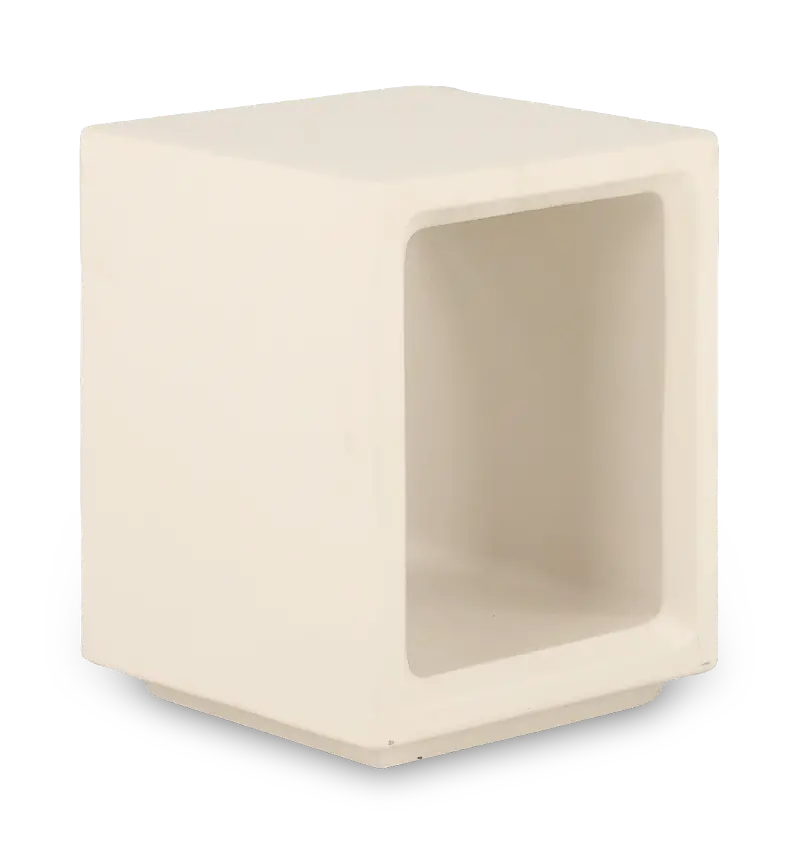 Monterey White Patio End Table
