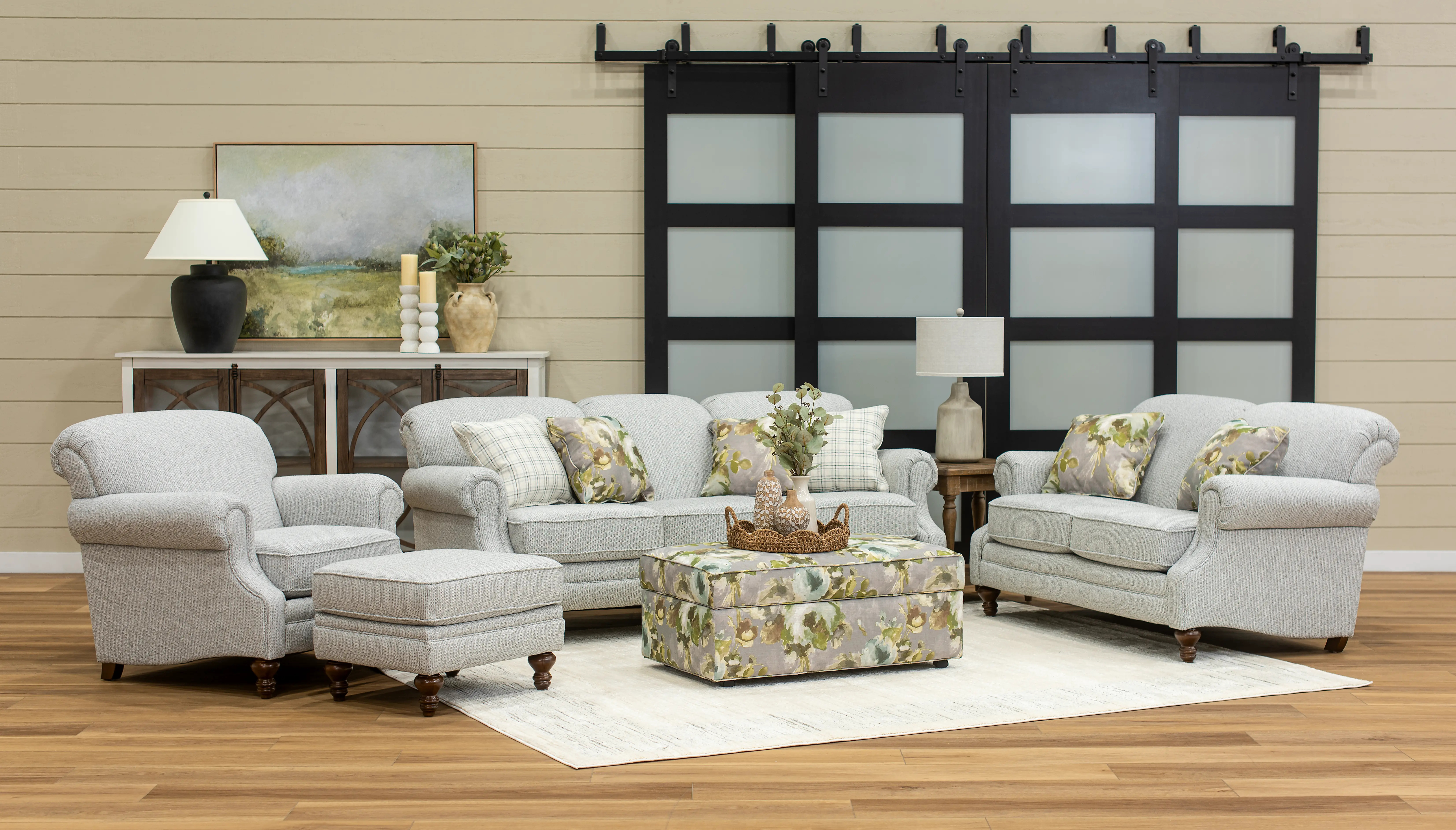 Drayton Gray Ottoman-8