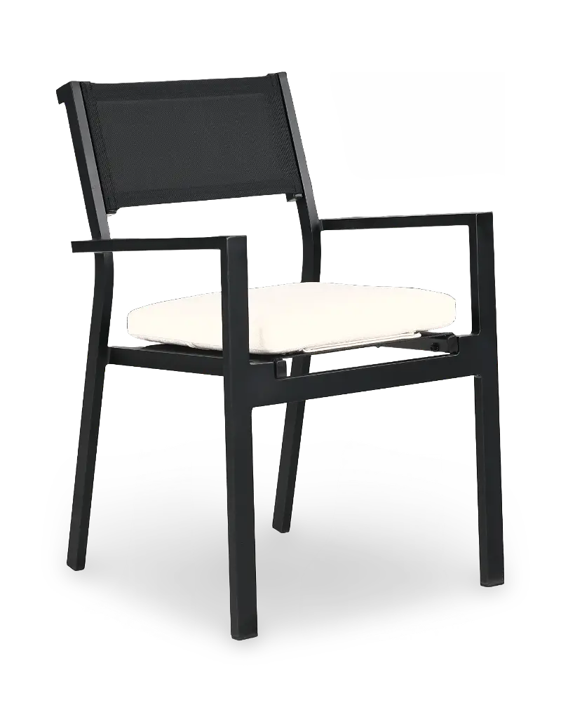Newport Black Patio Dining Chair