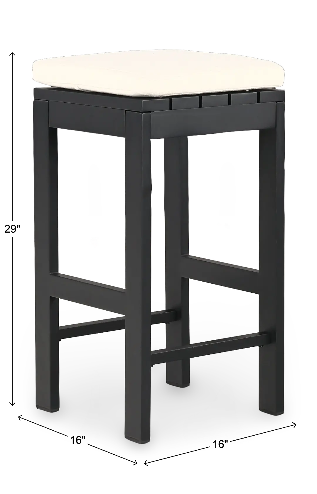 Newport Black Patio Barstool-3