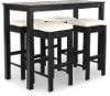 Newport Black 5 Piece Patio Bar and Stool Set