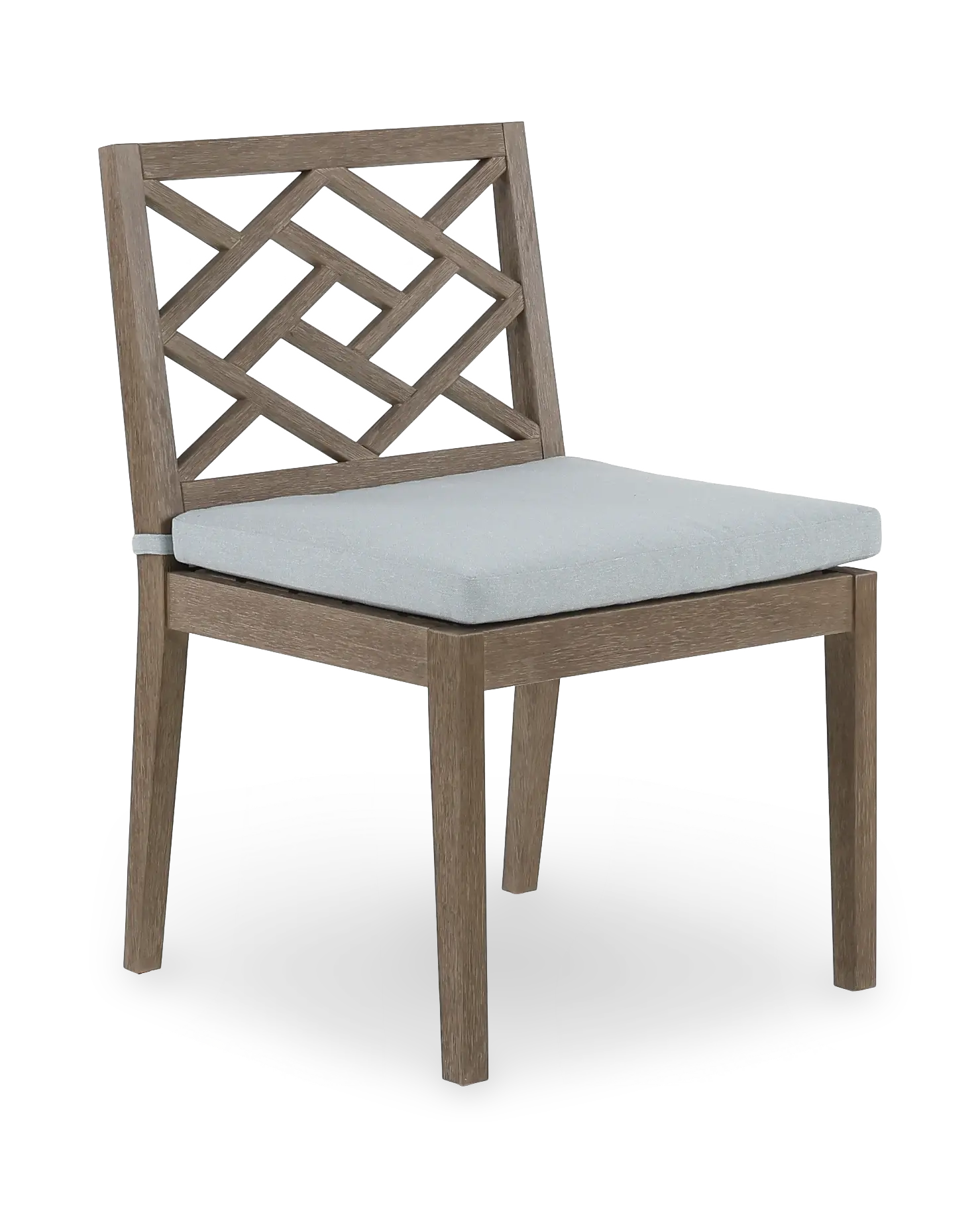 Maldives Brown and Light Blue Patio Dining Side Chair-1