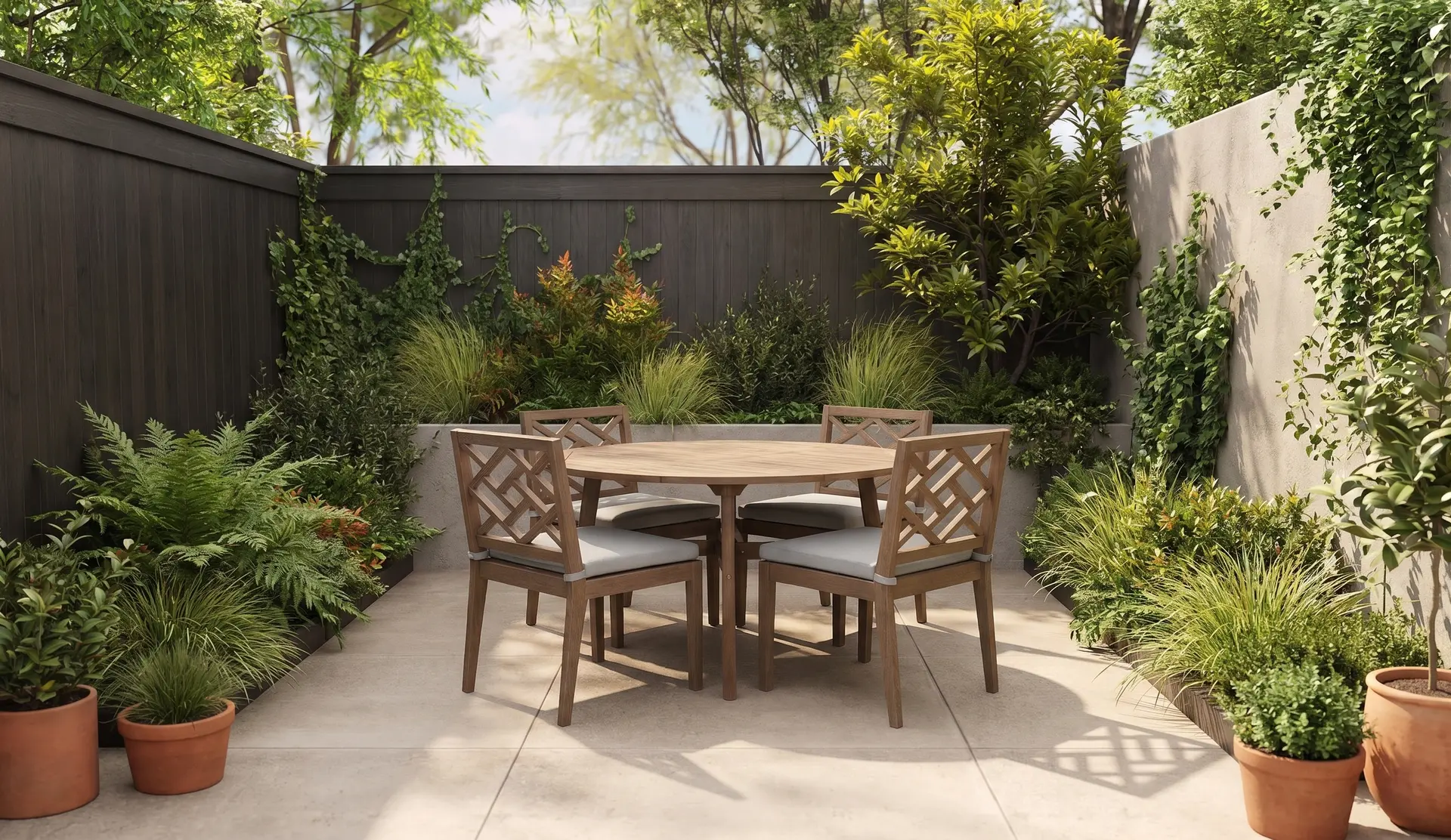 Maldives Brown and Light Blue Patio Dining Side Chair-10