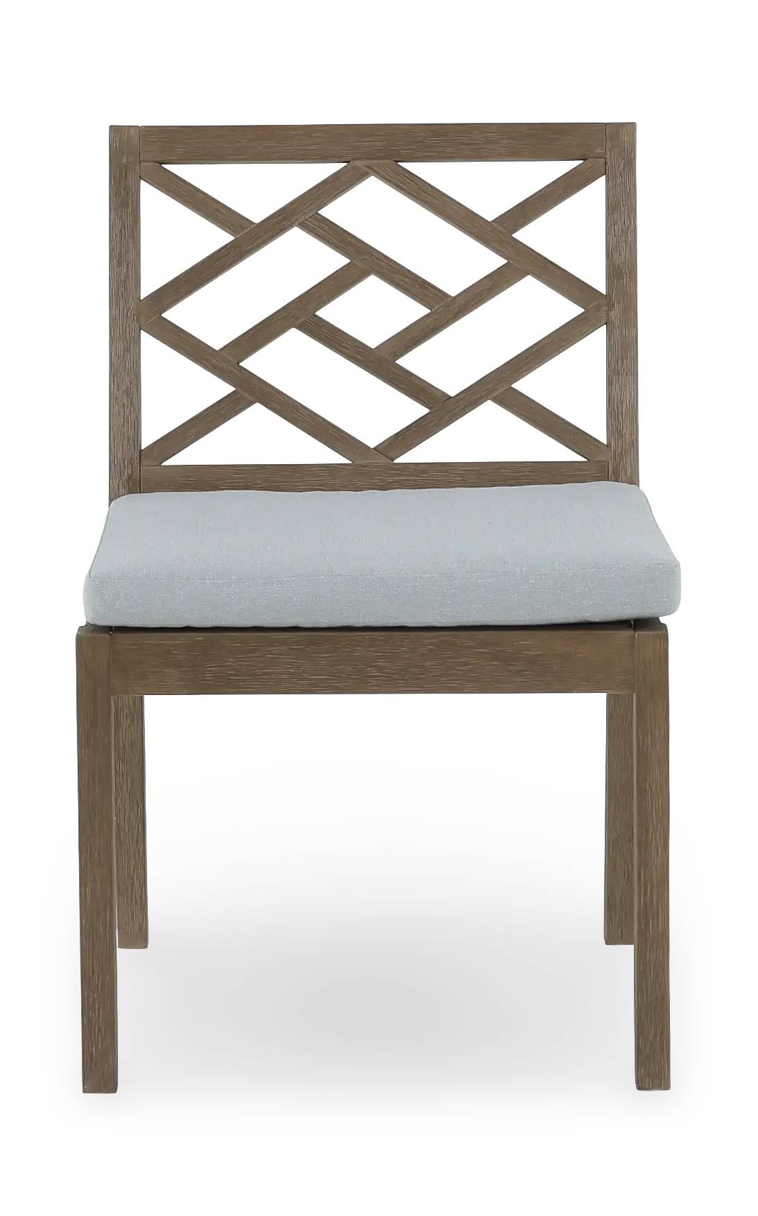 Maldives Brown and Light Blue Patio Dining Side Chair-4