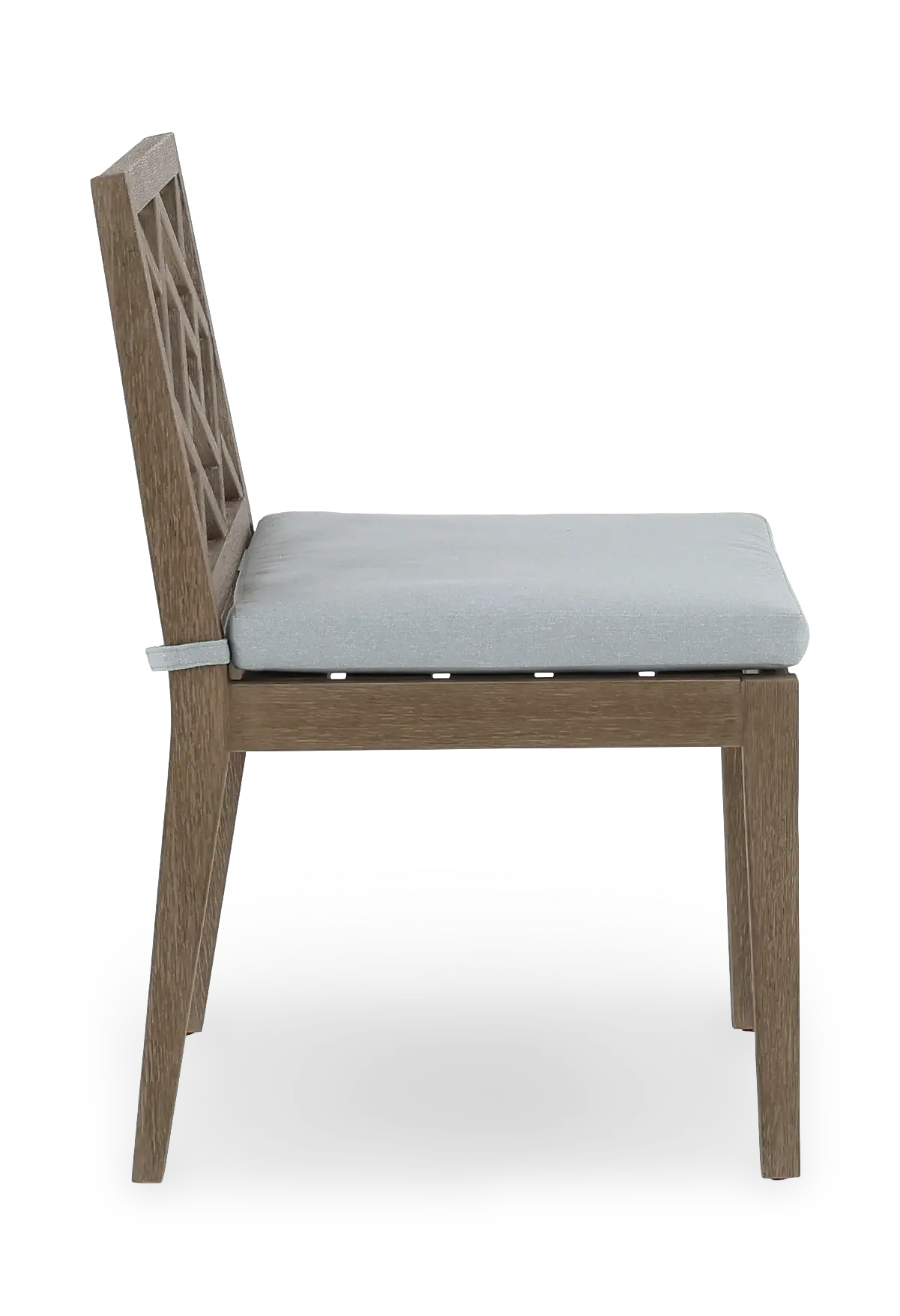 Maldives Brown and Light Blue Patio Dining Side Chair-5