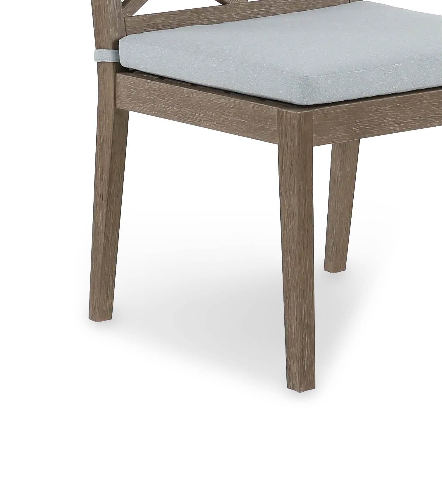 Maldives Brown and Light Blue Patio Dining Side Chair-7