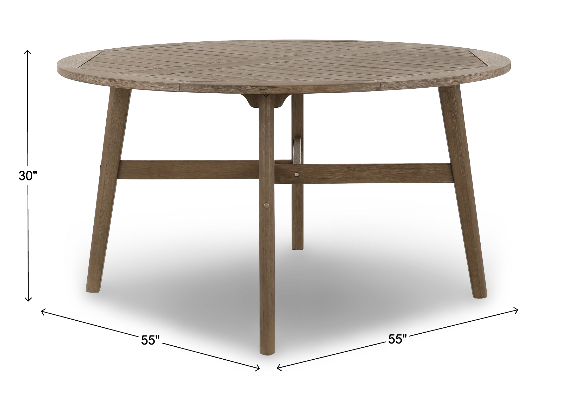 Maldives Brown Round Patio Dining Table-3