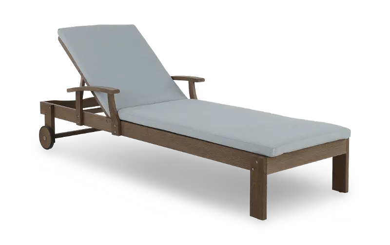 Maldives Brown and Light Blue Patio Chaise