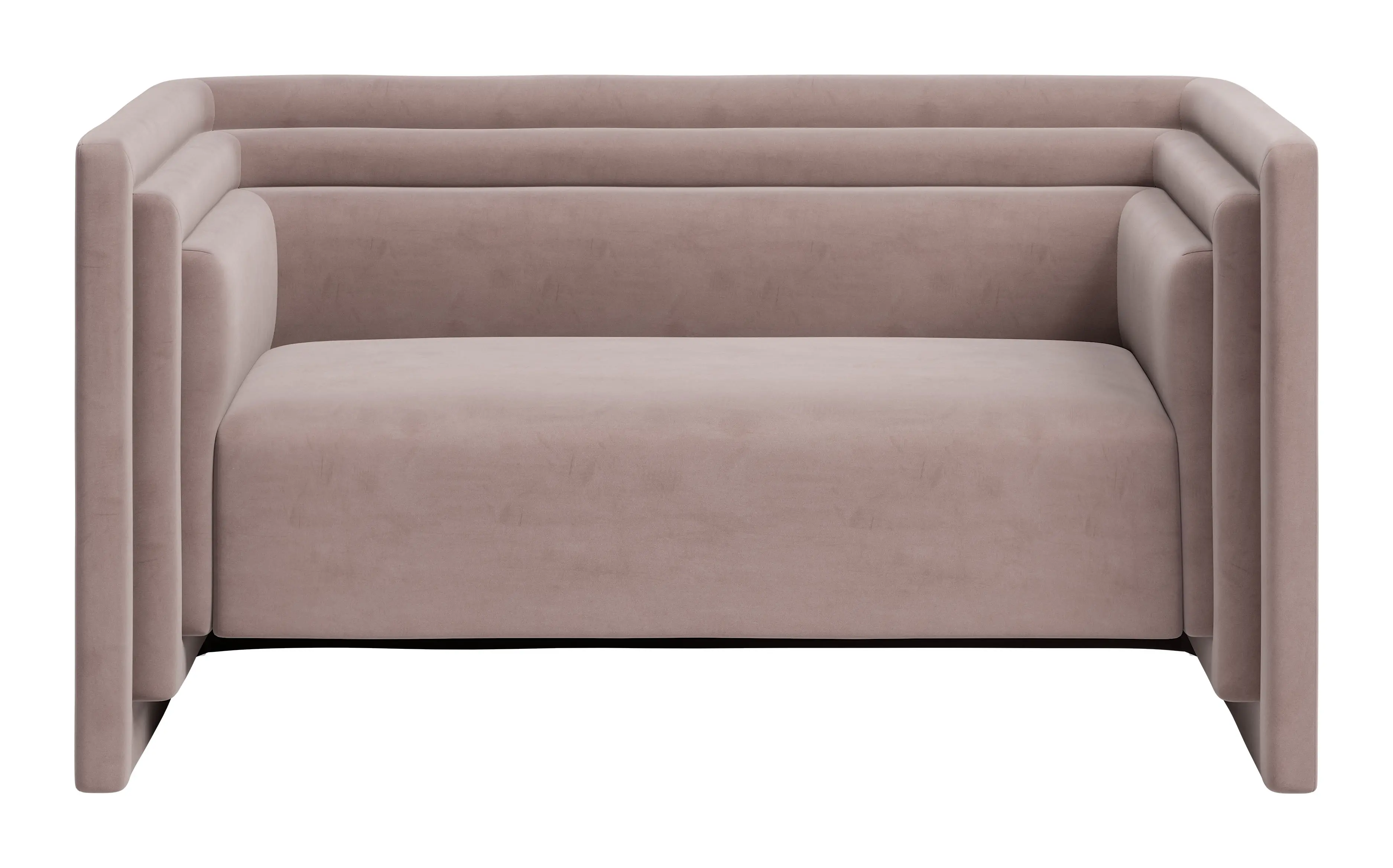 Lucie Taupe Velvet Loveseat-1