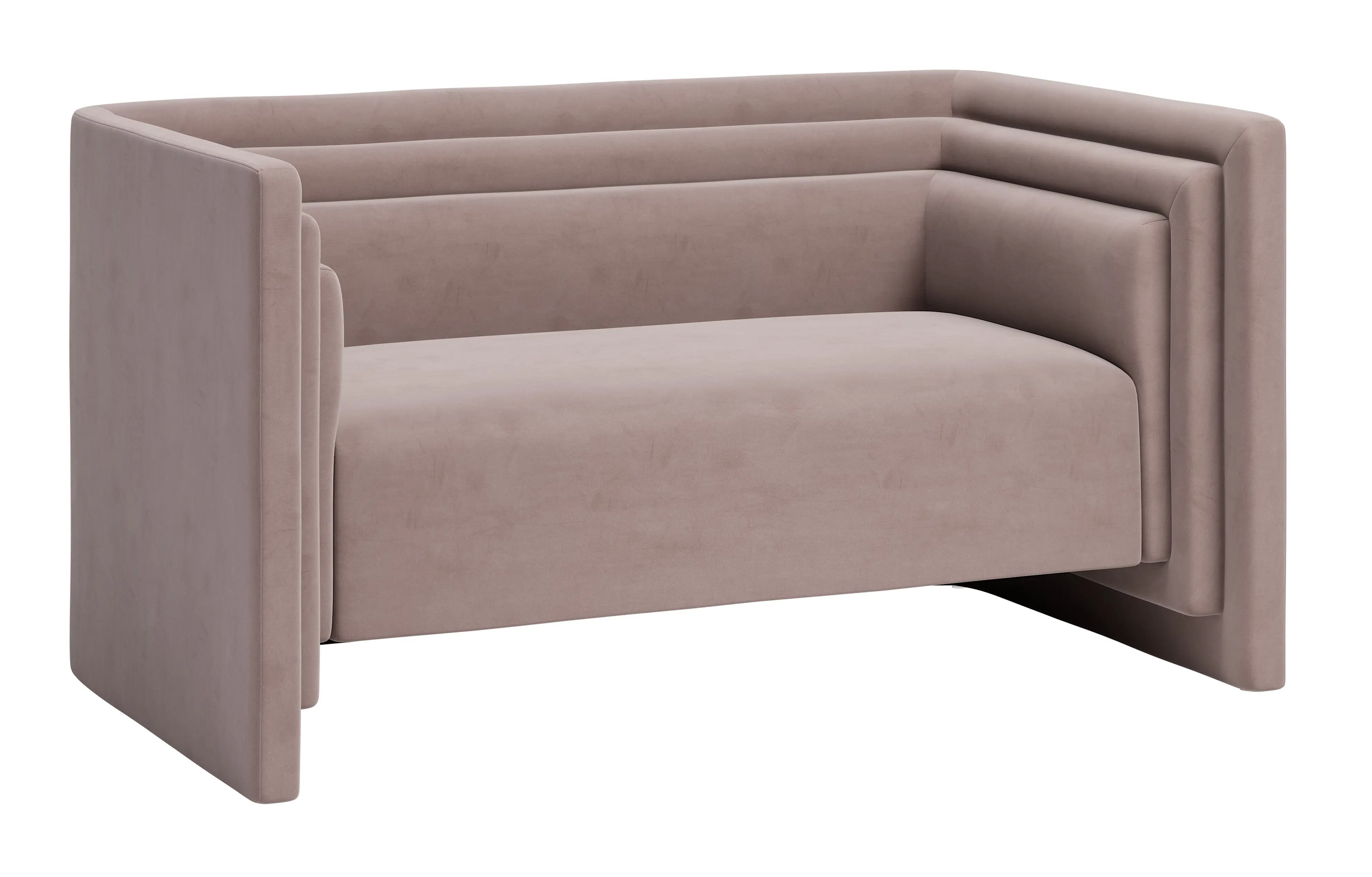Lucie Taupe Velvet Loveseat-3