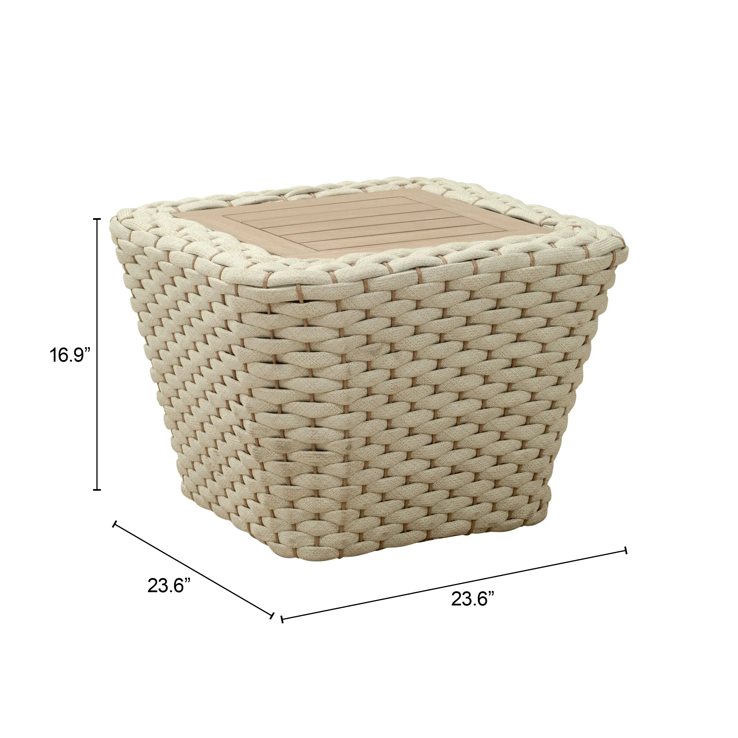 Antul White and Natural Coffee Table-5