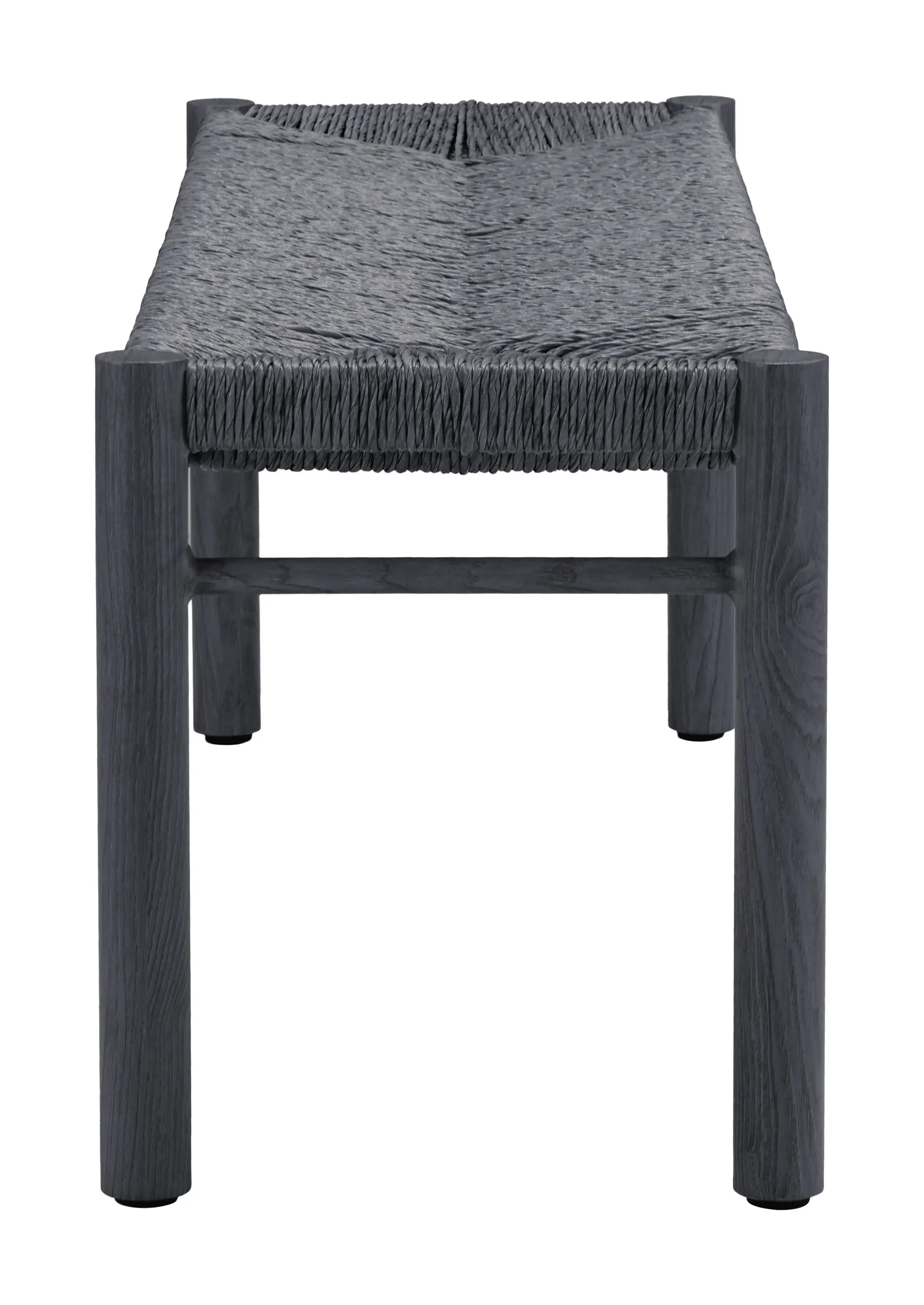 Iska Outdoor Black Woven Bench-4
