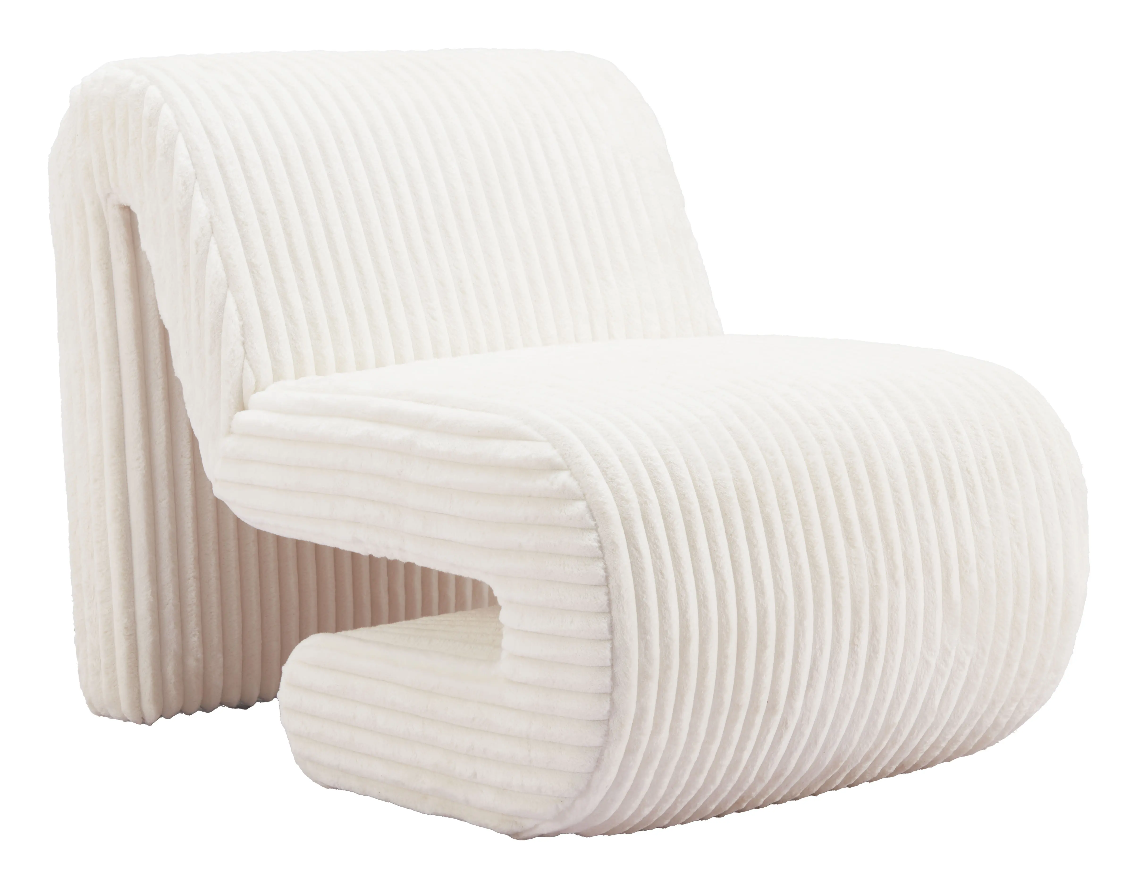 Opam White Accent Chair-1