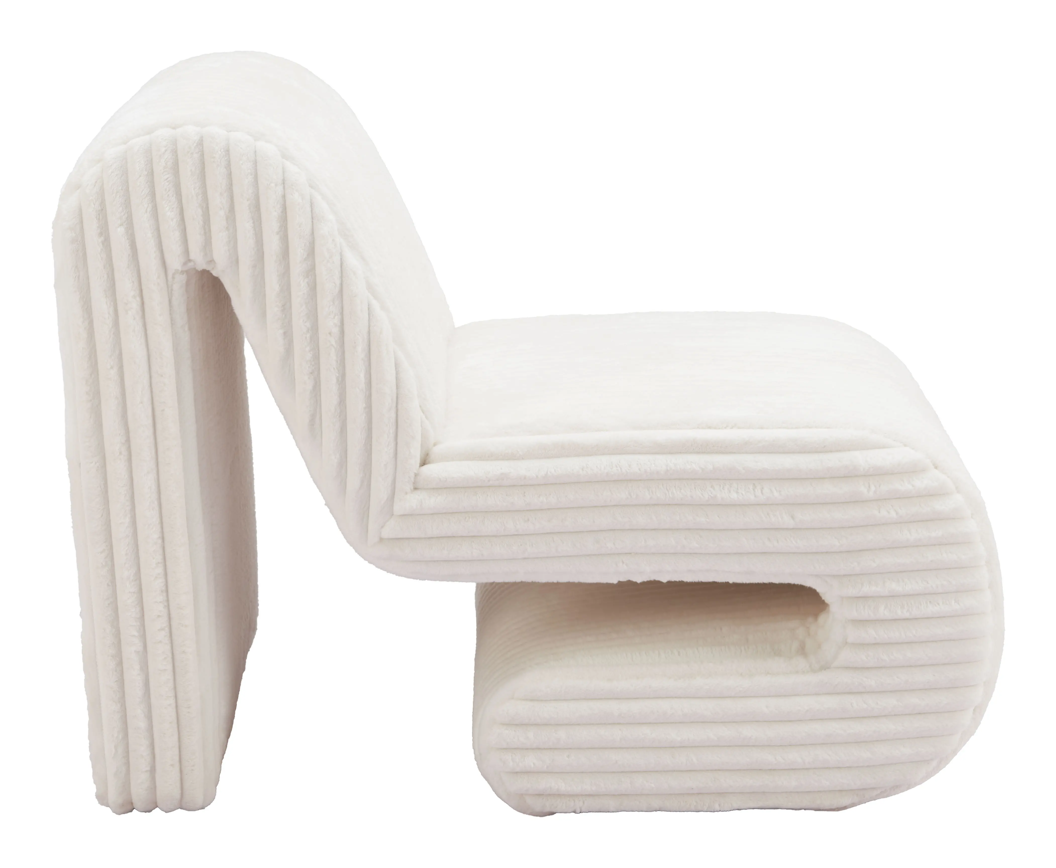 Opam White Accent Chair-4